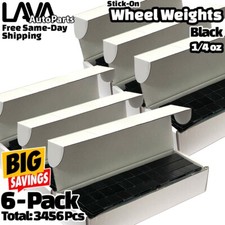 6 Box 14 Oz Black Wheel Weights Stick-on Adhesive Tape Total 3456 Pcs Lead-free