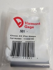 Vermont Gage - 1112550100 - .501" Minus - Class ZZ Pin Gage