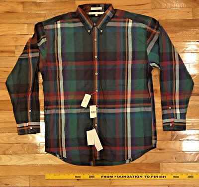 NEW PERRY ELLIS Dress Shirt. Men's Large. Long Sleeve. Retail $62.50 Premium NWT