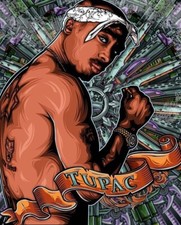 Tupac Shakur 2Pac Canvas 24"x18"Wall Art Picture Print