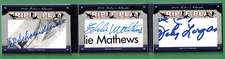 2019 HA TRIPLE PLAY RED SCHOENDIENST EDDIE MATHEWS JOHNNY LOGAN CUT AUTO BOOKLET