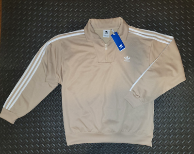 NEW MENS ADIDAS ORIGINALS QUARTER ZIP FUNNEL NECK JACKET ~SIZE