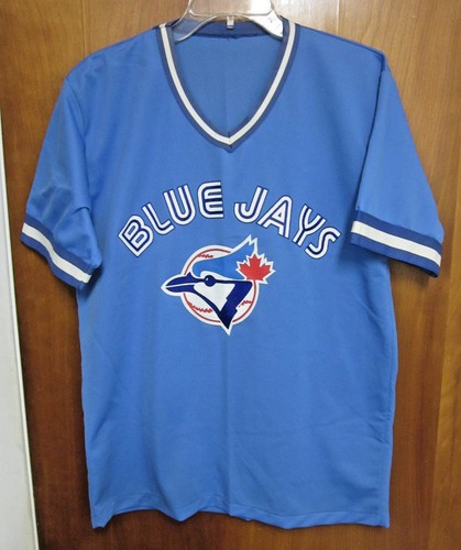 TORONTO BLUE JAYS vtg med ringer baseball jersey 1977 logo Canada V-neck - Picture 2 of 2