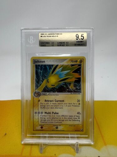 Pokemon TCG Beckett Graded 2005 unseen forces jolteon holo BGS 9.5 - Picture 1 of 2