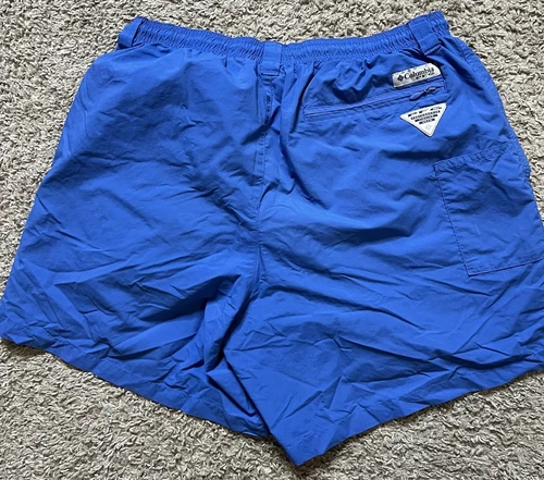 Coulmbia sportswear Omni-shade PFG shorts 6 in mens size M Blue pre owned image 9