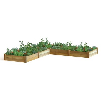 Gronomics L Shaped Modular Raised Garden Bed 898410002277