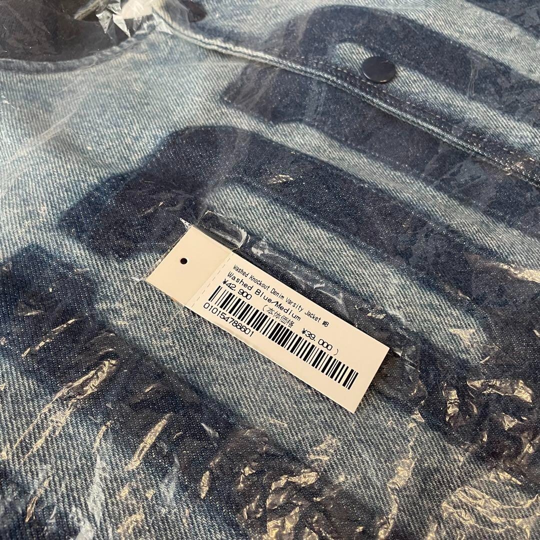 Supreme NYC Washed Knockout Denim Varsity Jacket Men Size M Supreme NYC Washed Knockout Denim Varsity Jacket Men Size M