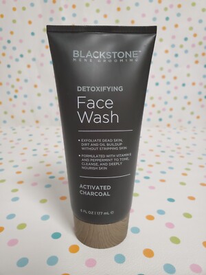 Blackstone Mens Grooming Detoxifying Face Wash Activated Charcoal 6 fl oz/177 mL