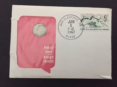 USA NUMISBRIEF 1967 !! - COIN COVER RAR !! - SAN CLEMENTE CA