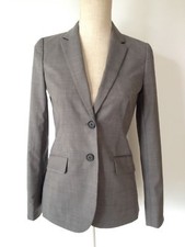J.CREW Factory Suiting Blazer Lightweight Wool 0 Gray a7824