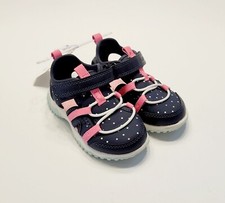 Carter's Toddler Girls Athletic Strappy Stretch Sandals Navy Blue Pink Size 6