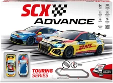 SCX 1/32 Scale ADVANCE 2.0 GT Touring Series wireless race set with lights!