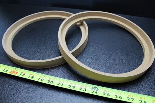 2 MDF SPEAKER RING SPACER 10 IN BEZEL WOOD 1 IN FIBERGLASS ENCLOSURE RING-10BZ - Picture 2 of 6