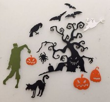 Halloween Die Cuts  Creeps  Three Sets  Black, White or Halloween Colors