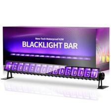 42W LED Black Light Bar, IP66 Waterproof Blacklight Bar with 6ft Cord Plug Sw...