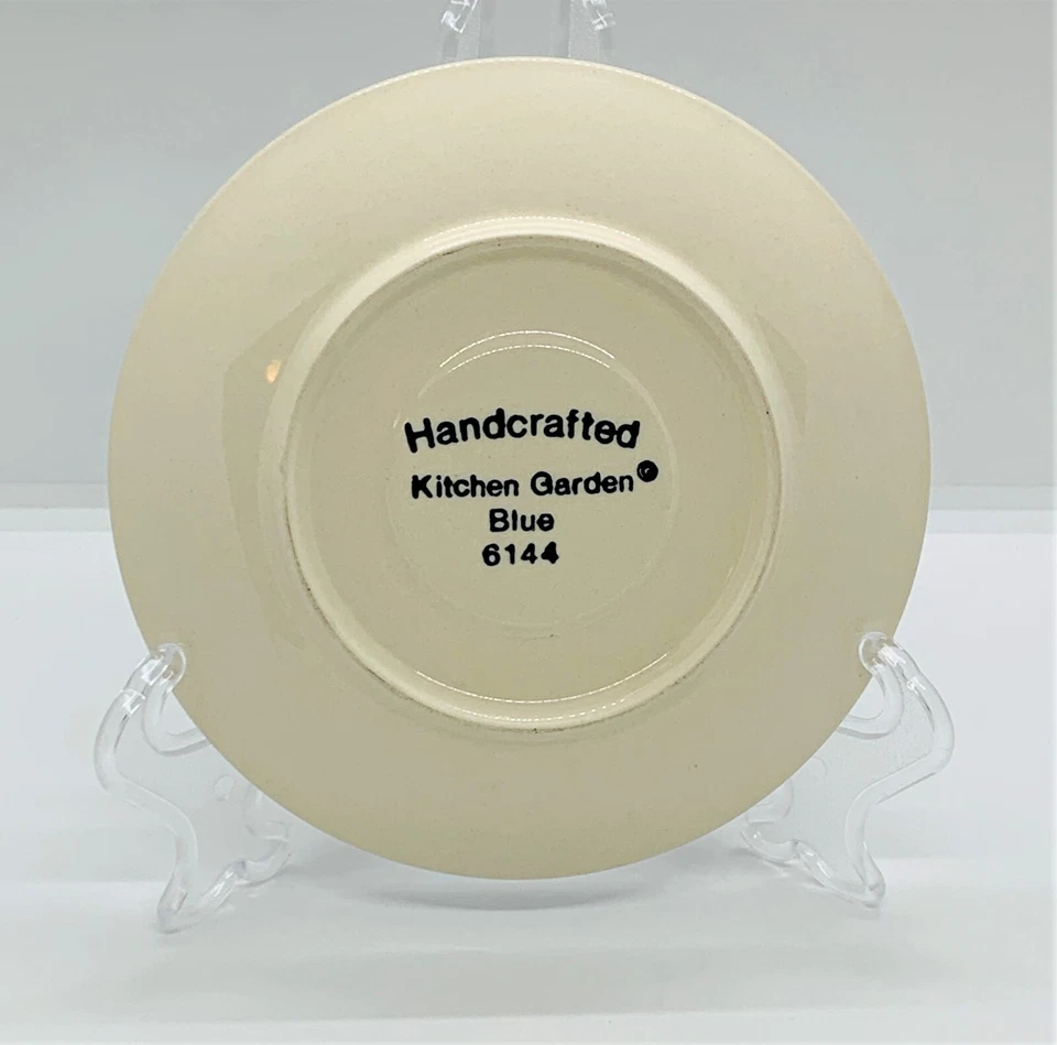 Кухонные садовые синие блюдца ручной работы 6144 — сменные — масляные травы розмарина - Изображение 2 из 3