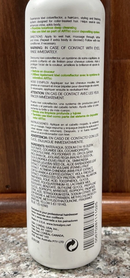 Champú L’Oréal ARTec KIWI 8,4 oz Foto 2 de 2