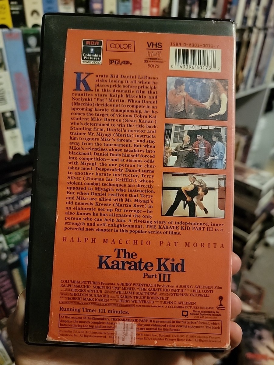 The Karate Kid Part III 1989 VHS Rare Hard To Find Original