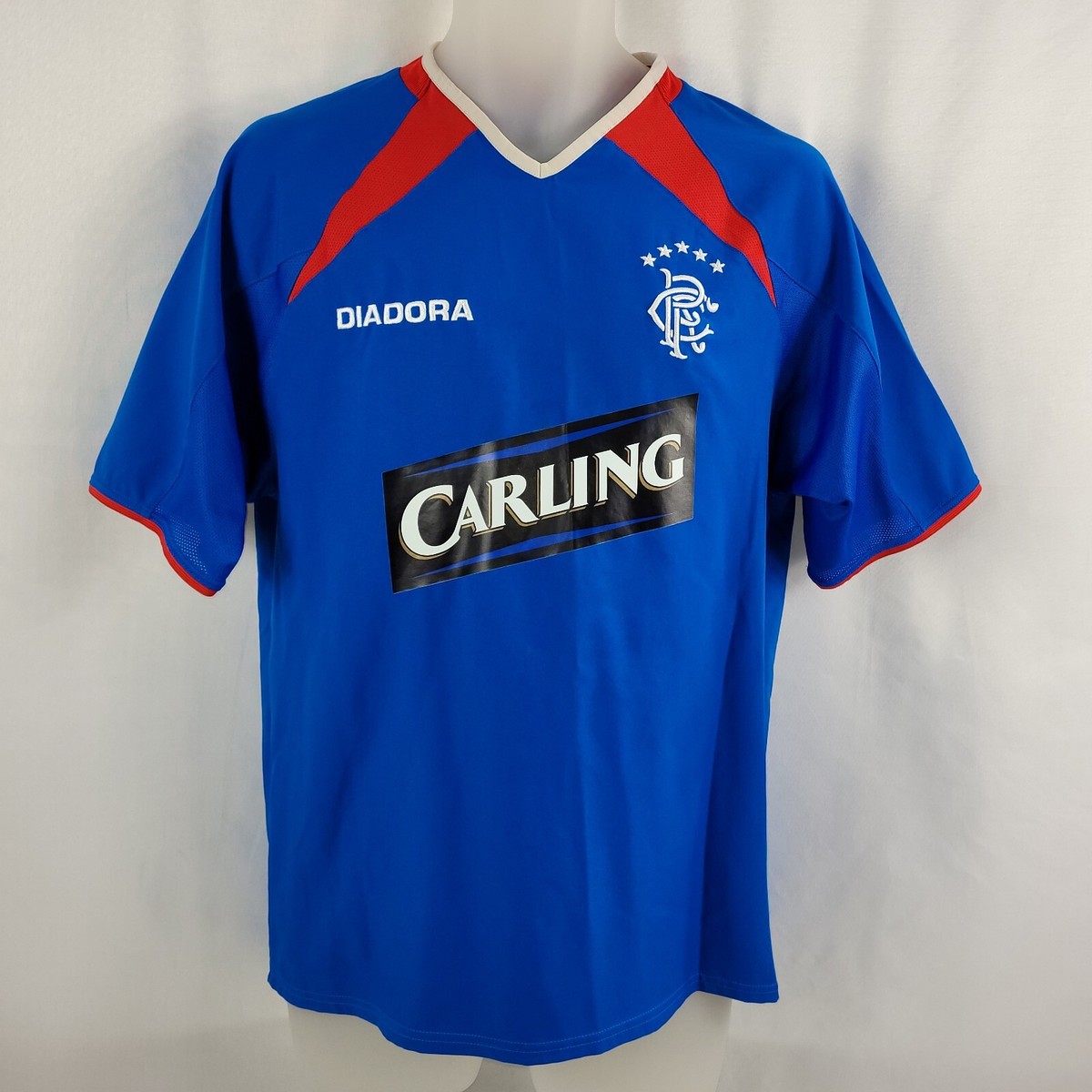 Glasgow Rangers Soccer Jersey FC Football Club Diadora Carling SS
