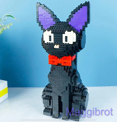 Black Cat schwarze Katze mit Fliege Mini Klemmbausteine Set 1300+ pcs