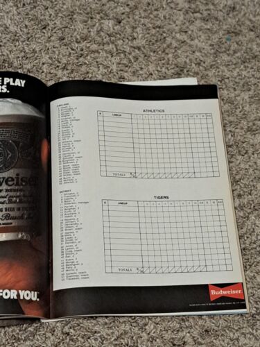 1984 DETROIT TIGERS VS ATHLETICS PROGRAM SIGNED BY SPARKY ANDERSON AUTOGRAPH - Picture 4 of 6
