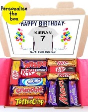 FOOTBALL VALENTINE CHRISTMAS GIFT CHOCOLATE BOX CARD SWEET HAMPER Personalised