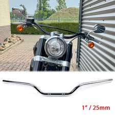 For Harley Softail Slim CVO Custom 1" 25mm Drag Handlebar Rise Tracker Chrome