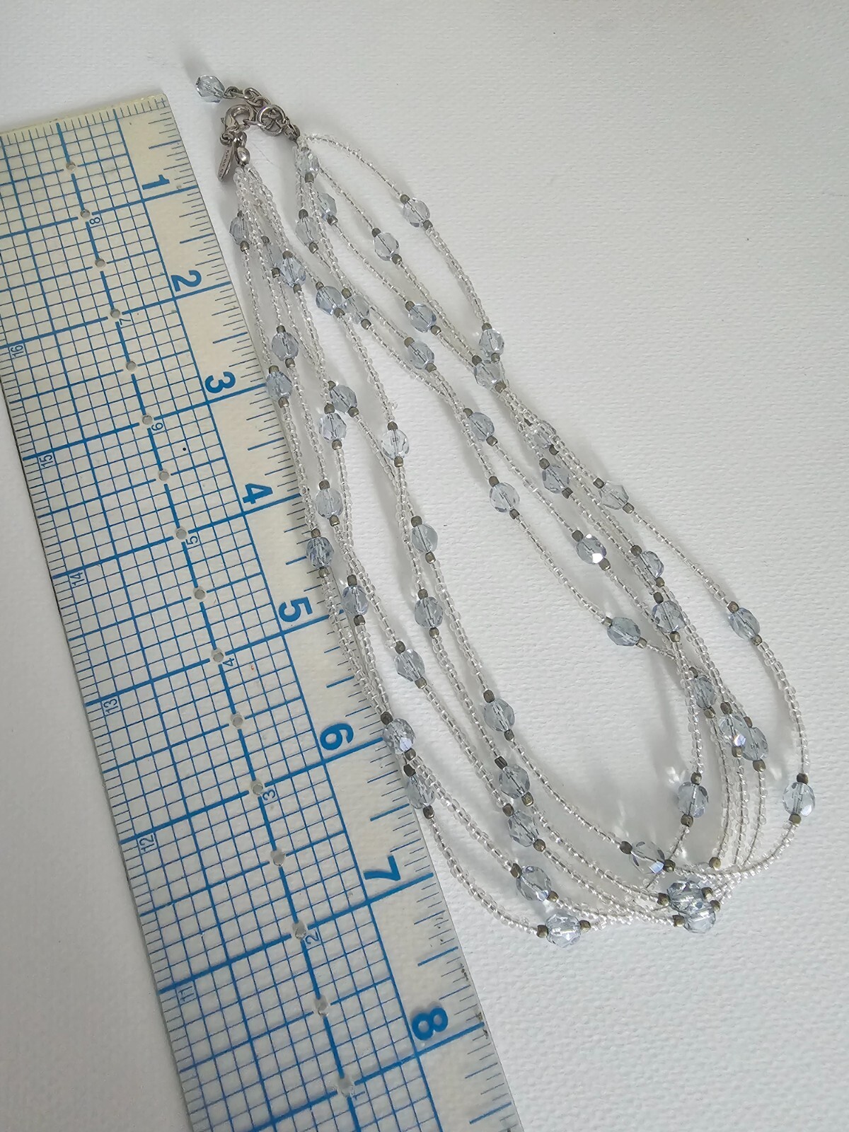 Express Statement Necklace Multi-Strand Beads & C… - image 6