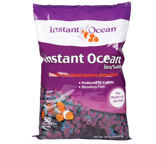 Instant Ocean Sea Salt 50 Gallons, For Marine Aquariums, Fast Dissolving