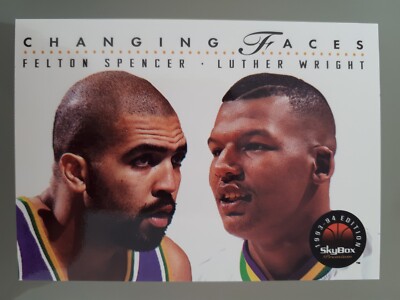 1993-94 SkyBox Changing Faces #317 Utah Jazz NBA Basketball Felton Spencer