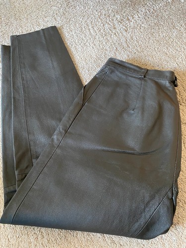 !! Damen Echt-Lederhose Gr. 42 109 cm lang Schwarz unterfüttert (3746) - Bild 4 von 7