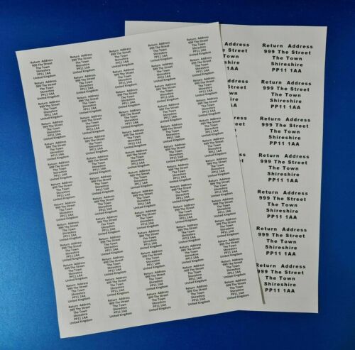 650 Small White Custom Personalised Self Adhesive Return Address Labels - Picture 1 of 2