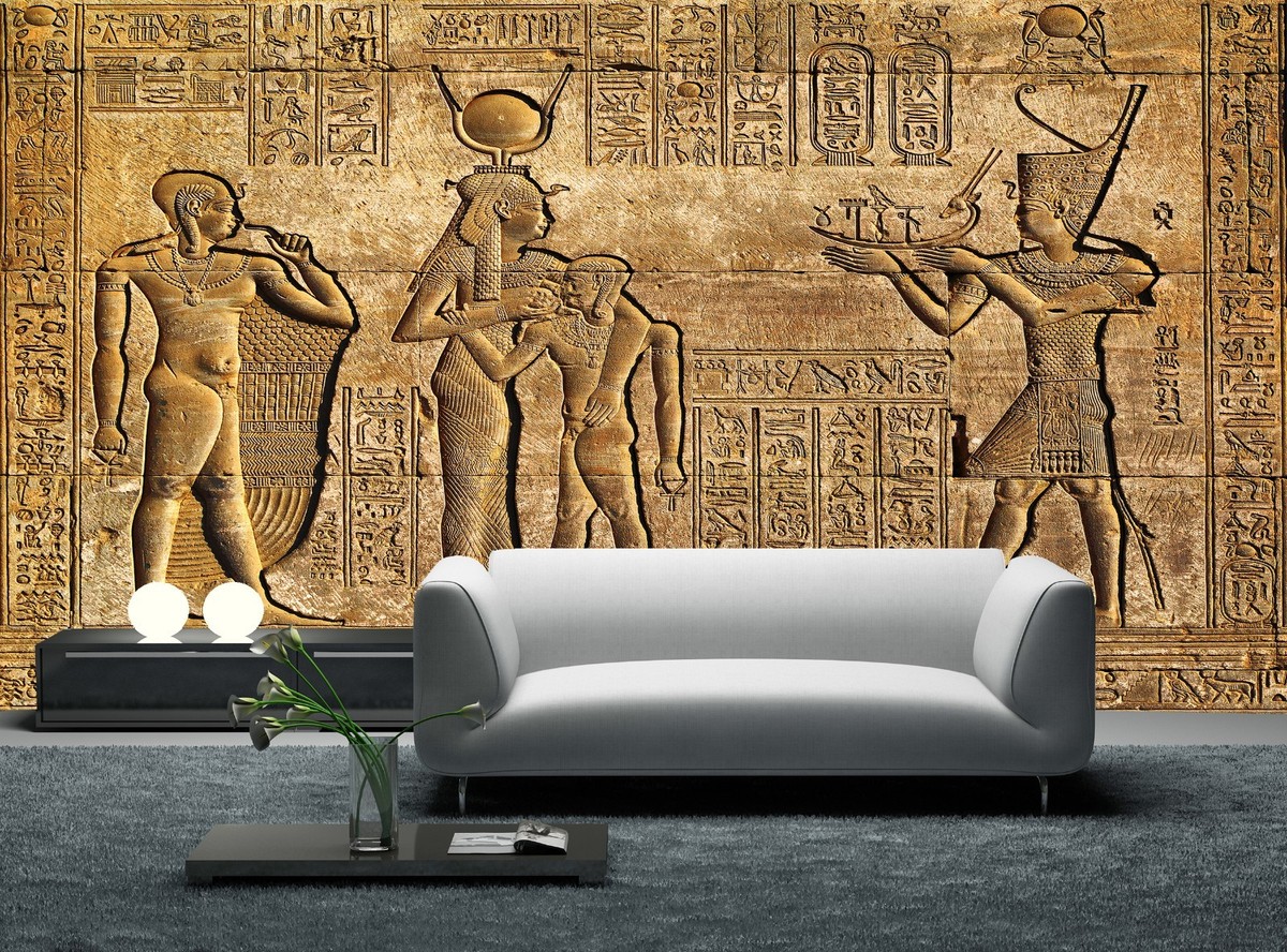 Egyptian Wallpaper Murals EGYPTIAN PAPYRUS PAINTING Wall Mural Photo