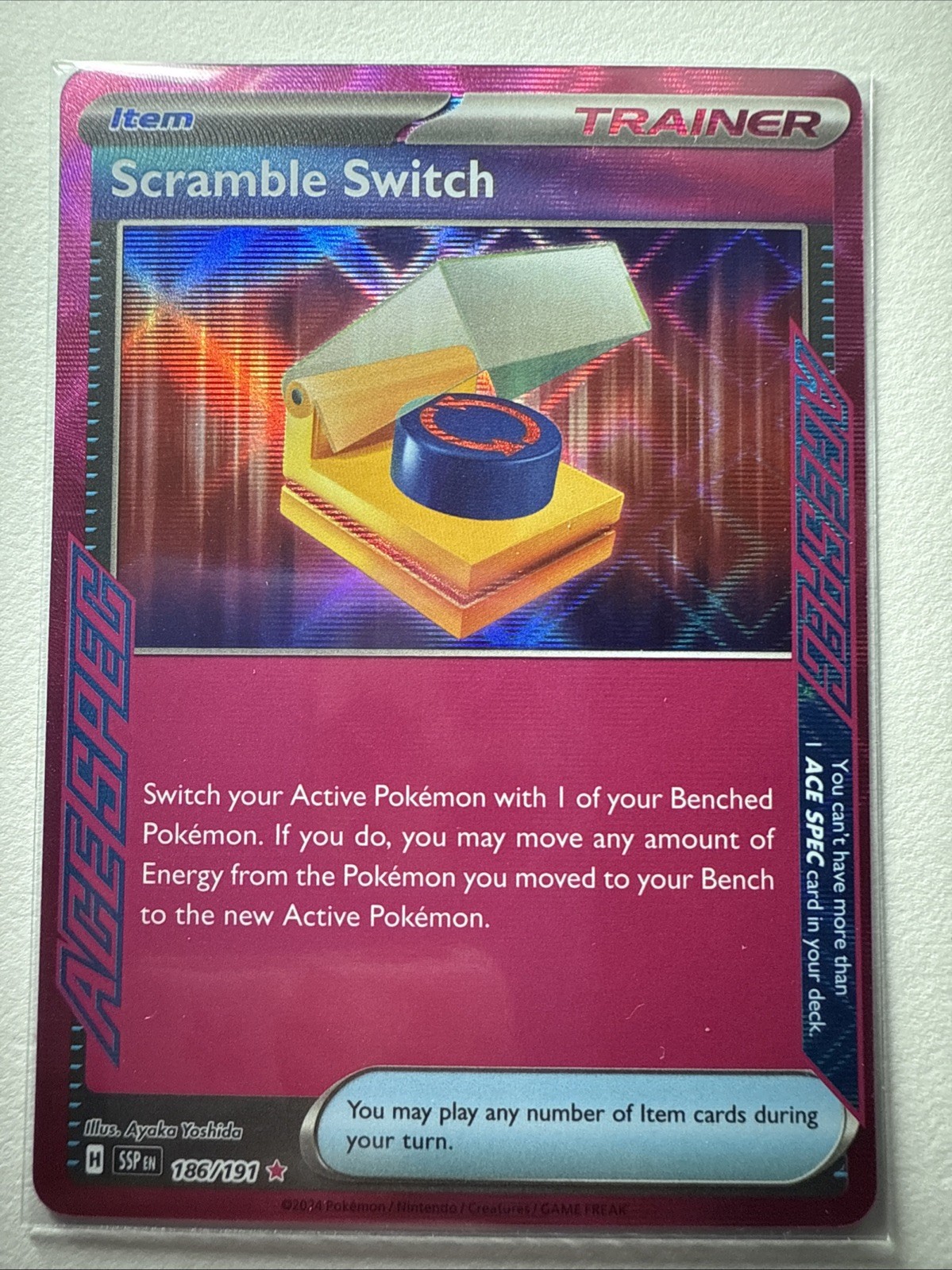 Scramble Switch 186/191 Surging Sparks Ace Spec Trainer Rare NM Pokémon TCG