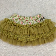 Matilda Jane Serendipity Cotton Candy Green Tulle TUTU Skirt Girl's Sz 18m