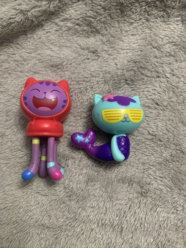 Gabby's Dollhouse Lot of 2 Figures DJ Catnip And MerCat