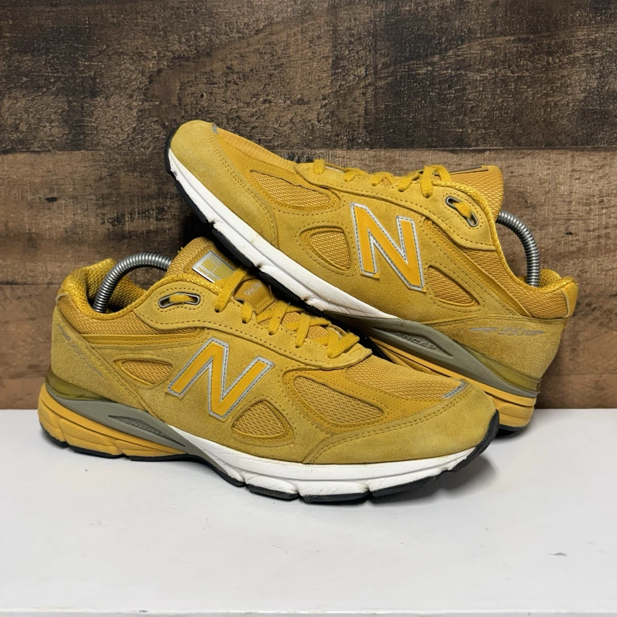 New Balance 990 990v4 Made In USA “Mustard Yellow” M990QK4 Amazon.com: New Balance 男款美國製造990 V4 運動鞋, 黃色  main image 4