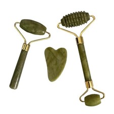Jade Roller and Gua Sha Set 2,Gua Sha Facial Tools,Face Roller,Jade Roller for