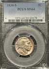 1930-S BUFFALO NICKEL PCGS MS64