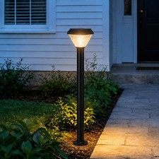 Alighting 30 Inch Solar Lamp Post Light with Remote, 3 Color Modes + RGB