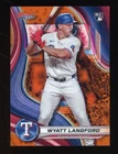 2024 Bowman's Besat Orange Refractor #65 Wyatt Langford Rangers RC Rookie /25