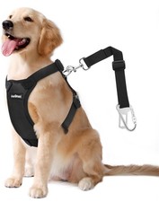 Dog Seat Belt, Safety Vest Dog Car Harness with Adjustable Buckle Dog Seat Belt