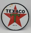 Vintage Texaco Rustic Porcelain Enameled Metal Sign