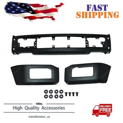 For 2018-2020 Ford F-150 Black Front Bumper With Fog Light Holes JL3Z17757EPTM