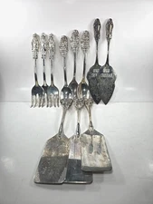 Lot Of 11 International Silver Company Christmas Silver Plated Serving Utensils 