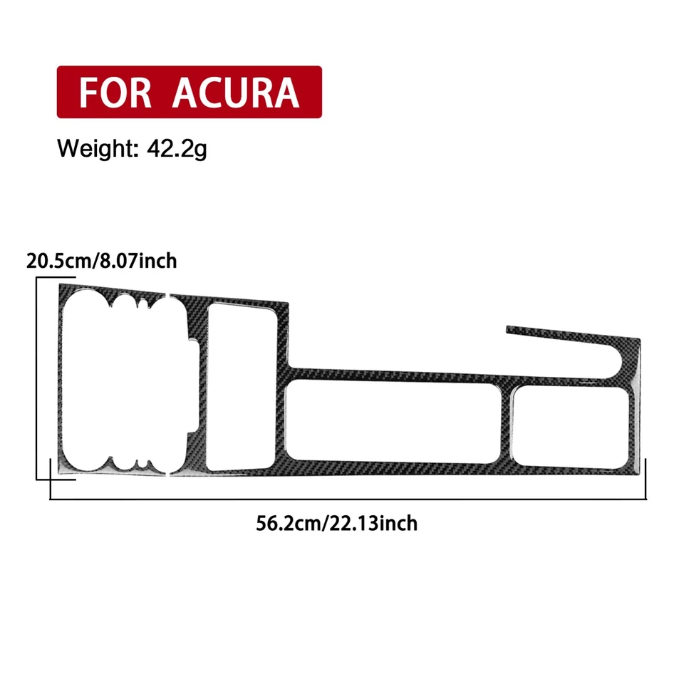 Cubierta de panel de cambio de marchas de consola de fibra de carbono real para Acura NSX 1990-2005 Foto 2 de 4