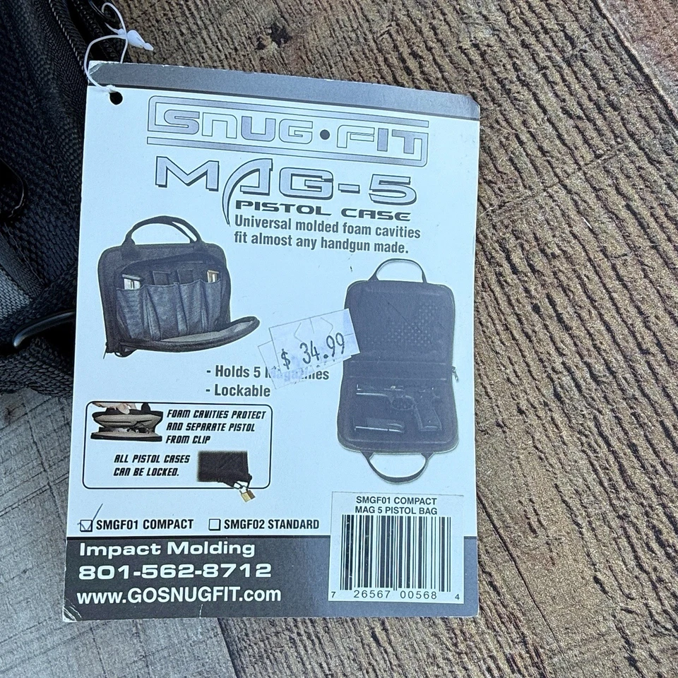 Estuche para pistola suave SnugFit MAG-5 para 5 cargadores espuma moldeada bloqueable Foto 4 de 4
