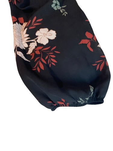 Forever 21 schwarzes geblümtes Wickeltop für Damen - Größe L - Bild 6 von 11