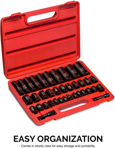02443A 3/8" and 1/2" Drive Master Impact Socket Set | 38 Piece | Standard SAE... - Picture 5 of 7