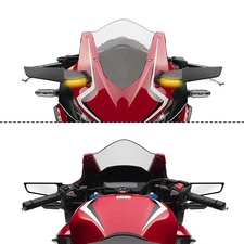 LED Light Rearview Wind Wing Fin Mirrors For Ducati 1299 Panigale 1098 848